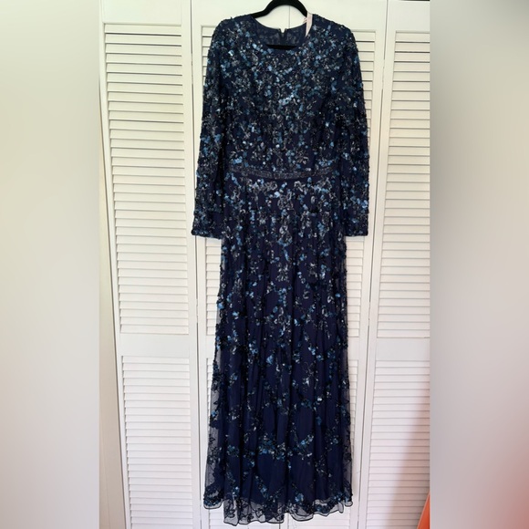 NWT Mac Duggal Embellished A5496
Illusion High Neck Long Sleeve A Line Gown 10 - Picture 5 of 13